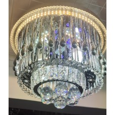 Кристален пеещ полилей 2xE14+4х8W LED+18W LED +MP3 + BLUETOOTH, ХРОМ Модел: 1125/400CH